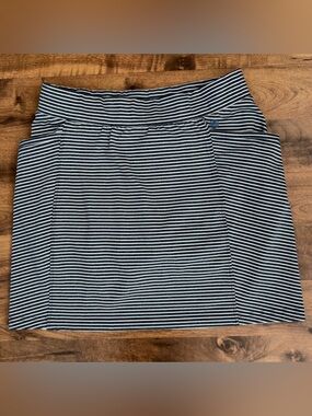 Talbots Navy White Striped Skort Mini Skirt Pickleball Tennis Activewear Small
